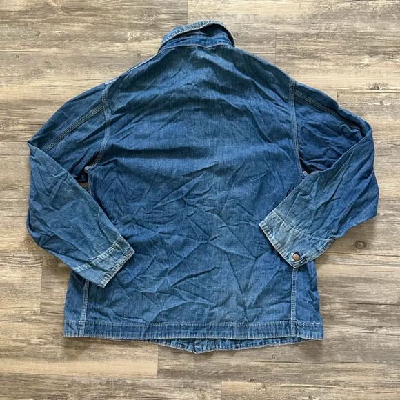 Vintage 50s / 60s Dee Cee Sanforized Denim Chore Coat Size XL - Picture 4 of 5